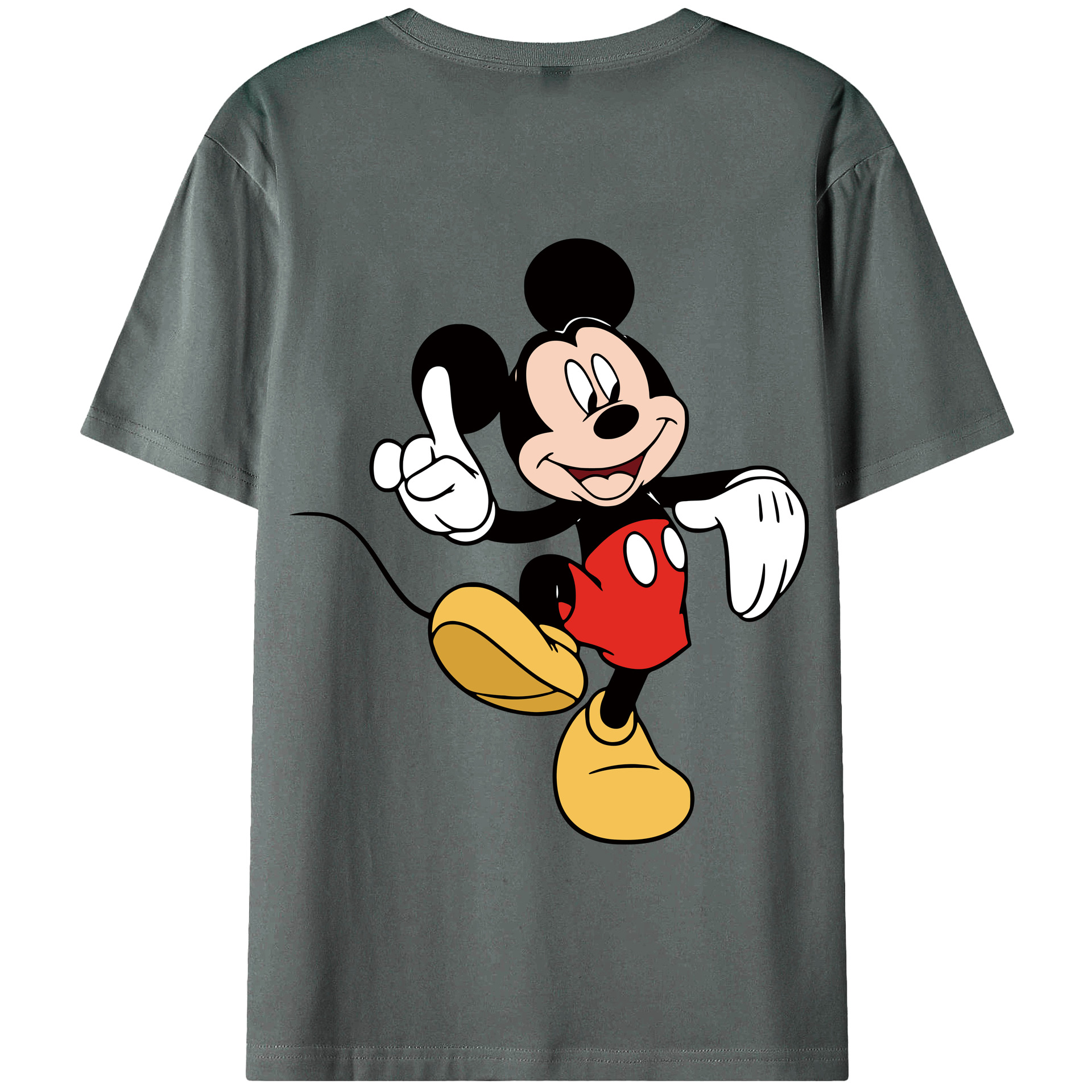 （画像用） ミッキーマウス Mickey Mouse 綿100％半袖Tシャツ（背面プリント）